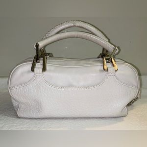 Escada white leather handbag